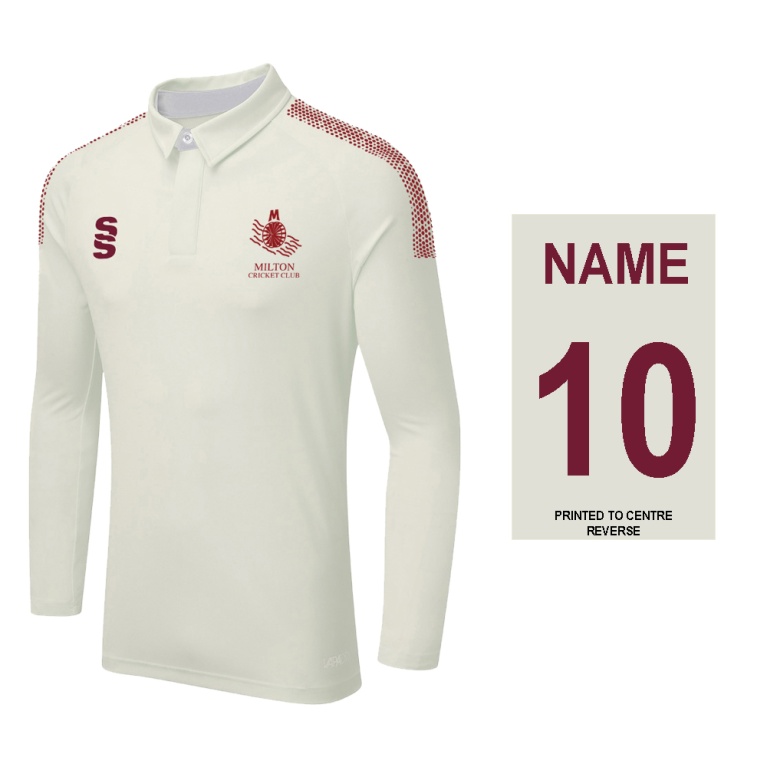 DUAL LONG SLEEVE CRICKET SHIRT (WOMENS)-Ivory